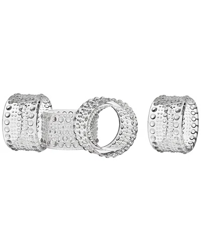 Godinger Lumina Set Of 4 Napkin Rings In Clear