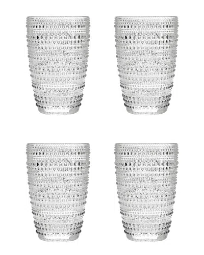 Godinger Lumina Set Of Four 10oz Hiball Glasses In Transparent