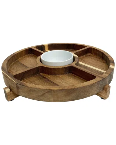 Godinger Mai Cheese & Wine Serving Board In Brown