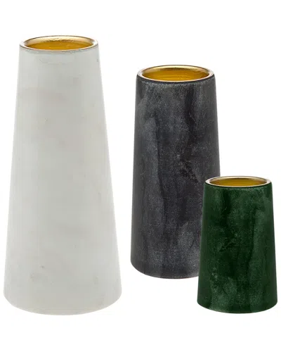 Godinger Marble Votive Marble Holder Set In Multi