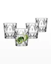 Godinger Martense Double Old-fashioned Glasses, Set Of 4 In Clear