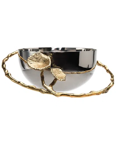 Godinger Mayfair Nutdish With Brass Ring In Silver