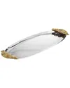 Godinger Mayfair Oval Tray With Handle In Silver