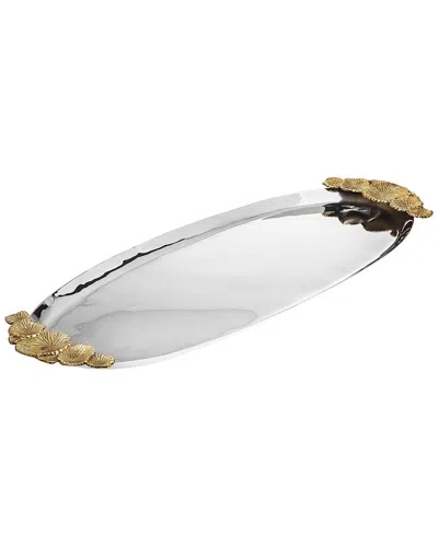 Godinger Mayfair Oval Tray With Handle In Silver