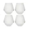 Godinger Meridian Stemless Glasses, Set Of 4 In White