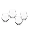 Godinger Meridian Stemless Glasses, Set Of 4 In Transparent