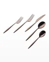 Godinger Milano Matte Copper 20-piece Flatware Set - 18/10 In Copper