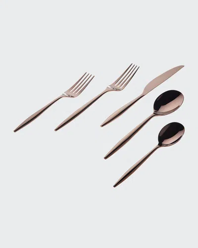 Godinger Milano Matte Copper 20-piece Flatware Set - 18/10 In Brown
