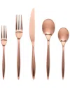 Godinger Milano Matte Copper Stainless Steel 20pc Flatware Set In Copper