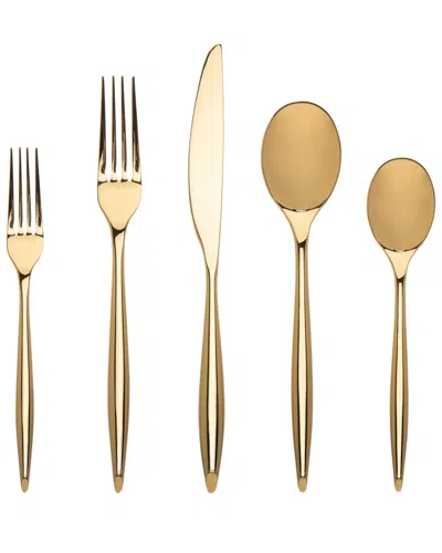 Godinger Milano Shiny Gold Stainless Steel 20pc Flatware Set
