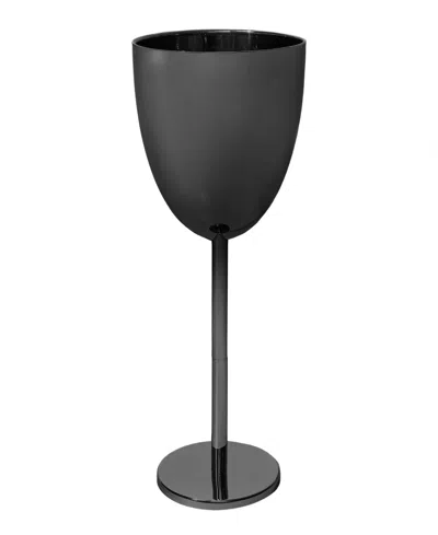 Godinger Monaco Noir Double Walled 28.5" Standing Ice Bucket In Black