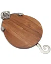 Godinger Monkey Design Acacia Wood Cheese Board With Cheese Server