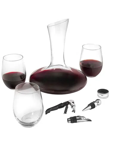 Godinger Monterey 9pc Wine Decanter Set In White