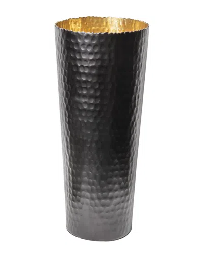 Godinger Munro Hammered Vase In Black