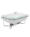 Godinger Natura Rectangular Baker With Stand In White