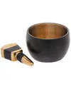 Godinger Noble Bottle Stopper & Bottle Coaster Set In Black