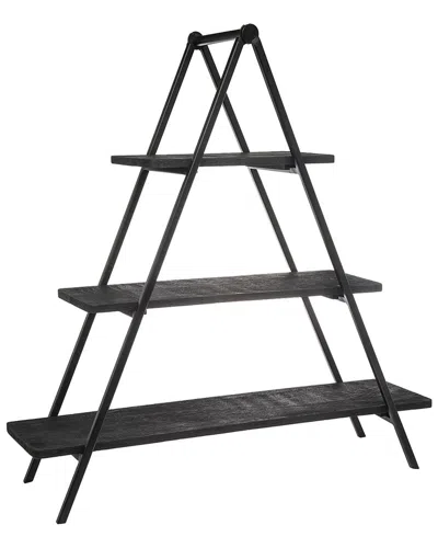 Godinger Noir Wood 3 Tier Stand In Black