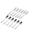 Godinger Set Of 6 Olympia Sandblasted 18/10 Stainless Steel 12pc Flatware Set