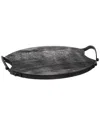 Godinger Orchard Black Round Tray In Black