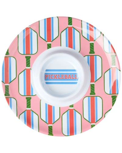 Godinger Pickle Ball Melamine Chip-n-dip In Multi