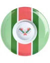 Godinger Pickle Ball Striped Melamine Chip-n-dip