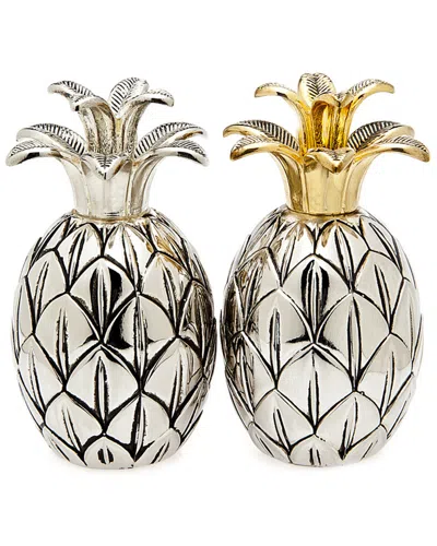 Godinger Pineapple Salt & Pepper Shakers In Silver