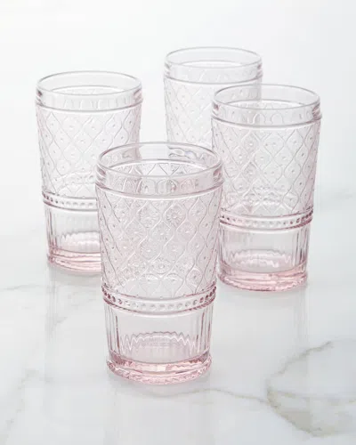 Godinger Pink Claro Highball Glasses, Set Of 4