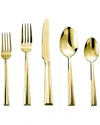 Godinger Plait Mirrored 20pc Flatware Set In Gold