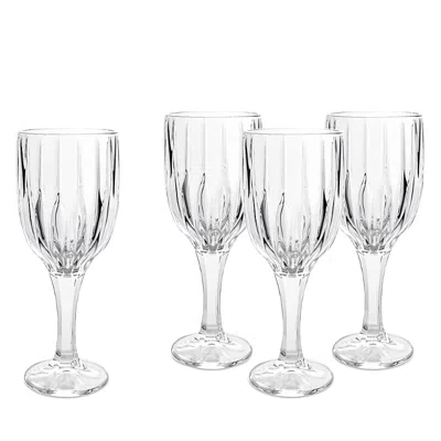 Godinger Pleat Goblets, Set Of 4 In Clear