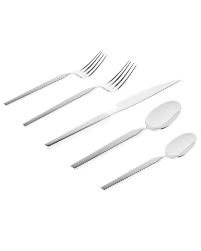 Godinger Podium Mirrored 18/10 Stainless Steel 20pc Flatware Set In Metallic