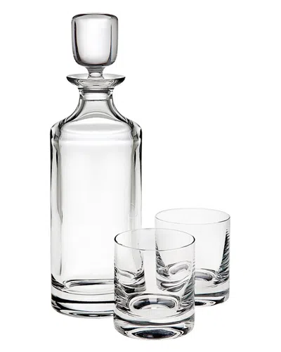 Godinger Pure 3pc Whiskey Decanter Set In Transparent