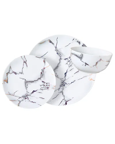 Godinger Rayo Porcelain 18pc Dinnerware Set In White