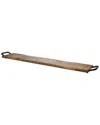Godinger Rectangular Wood Handled Tray In Brown