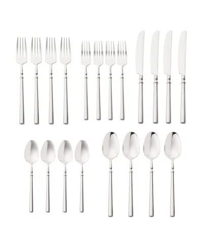Godinger Regal Mirrored 20-pc. Flatware Set, Service For 4 In Silver