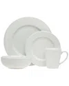 Godinger Republique Plain 16pc Dinnerware Set In Off-white
