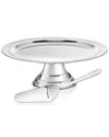 Godinger Revere Cake Stand With Server In Platinum