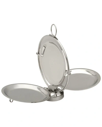Godinger Round Foldable Tiered Serving Stand In Silver