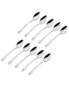 Godinger Set Of 10 Crete Sandblasted Mirrored 18/0 Stainless Steel Tablespoon