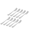 Godinger Set Of 10 Olympia Sandblasted 18/0 Stainless Steel Salad Fork In Silver