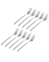 Godinger Set Of 10 Ramp Mirrored 18/0 Stainless Steel Salad Fork In Silver