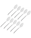 Godinger Set Of 10 Ramp Mirrored 18/0 Stainless Steel Teaspoon In White