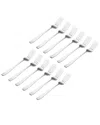 Godinger Set Of 12 Chisel Matte 18/0 Stainless Steel Salad Fork In Silver