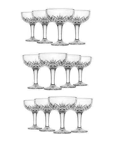 Godinger Set Of 12 Dublin Champagne Coupes In Transparent