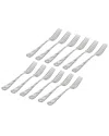 Godinger Set Of 12 Olympia Sandblasted 18/0 Stainless Steel Dinner Fork In Silver