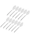 Godinger Set Of 12 Ramp Mirrored 18/0 Stainless Steel Tablespoon In Gray