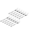 Godinger Set Of 12 Salem Mirrored 18/0 Stainless Steel Salad Fork In Silver