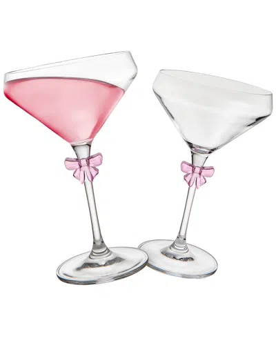 Godinger Set Of 2 Bow Coupes