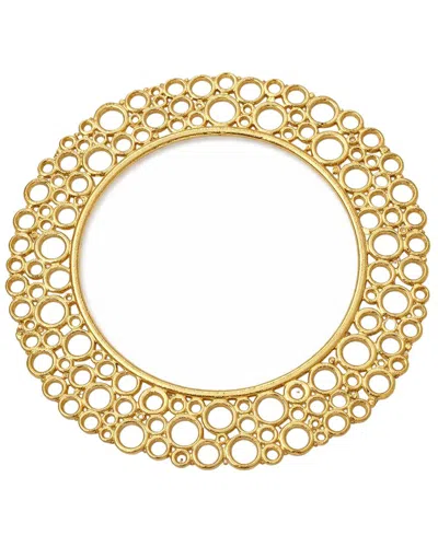 Godinger Set Of 2 Circle Chargers In Gold