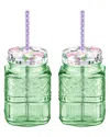 Godinger Set Of 2 Claro Mason Jars