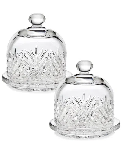 Godinger Set Of 2 Dublin Crystal Mini Butter Domes In Transparent
